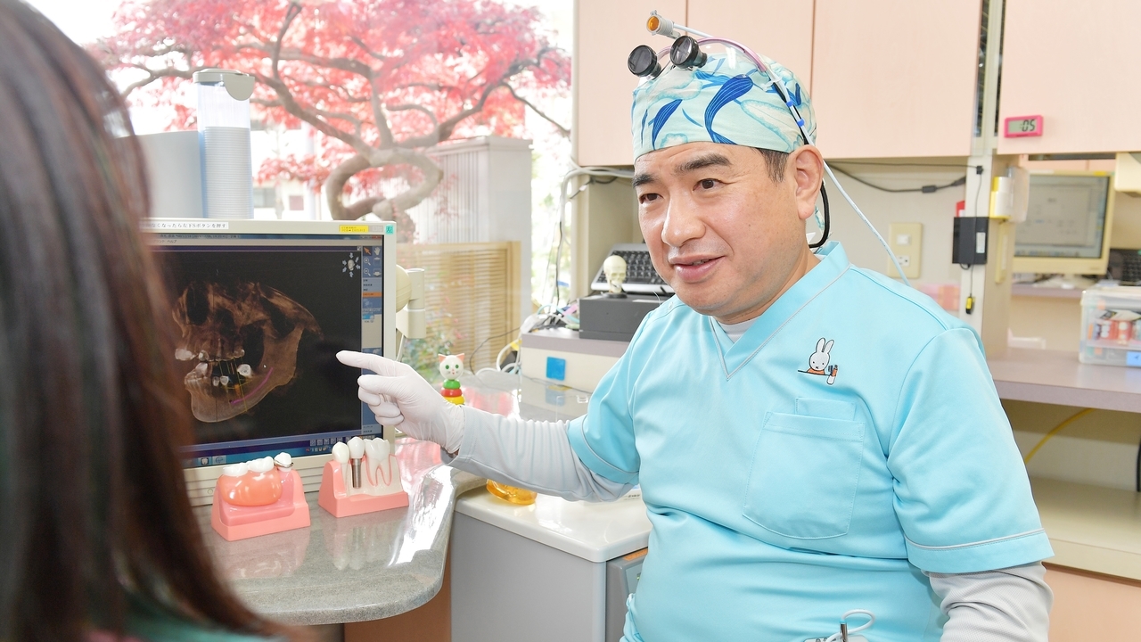 知立市の3Dスキャナーによる診査と説明